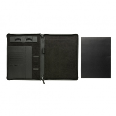 Logo trade advertising product photo of: Swiss Peak Heritage RCS rPU A4 portfolio with zipper