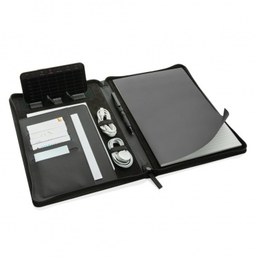 Logotrade promotional giveaways photo of: Swiss Peak Heritage RCS rPU A4 portfolio with zipper