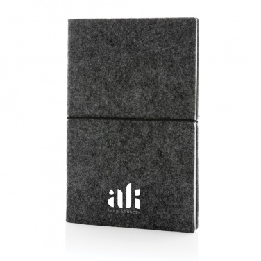 Logotrade promotional gift picture of: GRS certified recycled felt A5 softcover notebook