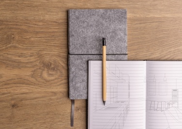 Logotrade promotional merchandise photo of: GRS certified recycled felt A5 softcover notebook