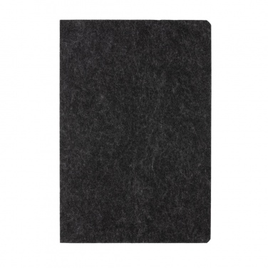 Logo trade promotional gifts image of: Phrase GRS certified recycled felt A5 notebook