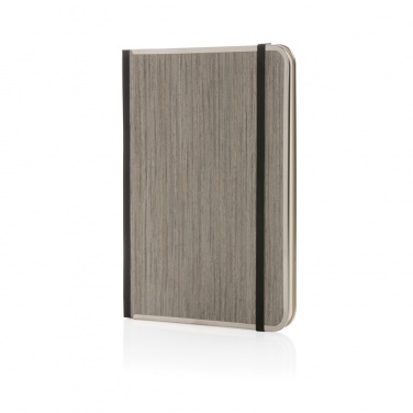 Logo trade promotional merchandise photo of: Treeline A5 wooden cover deluxe notebook