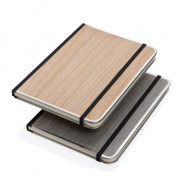 Logo trade promotional giveaways picture of: Treeline A5 wooden cover deluxe notebook
