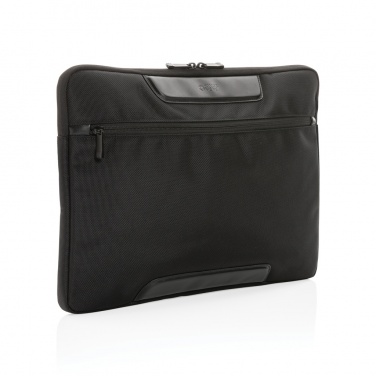 Logo trade promotional merchandise image of: Swiss Peak AWARE™ RPET Voyager 15.6" laptop sleeve