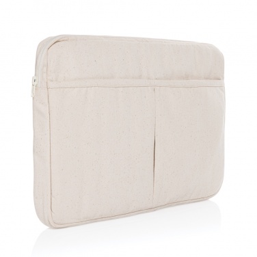 Logotrade promotional products photo of: Laluka AWARE™ recycled cotton 15.6 inch laptop sleeve