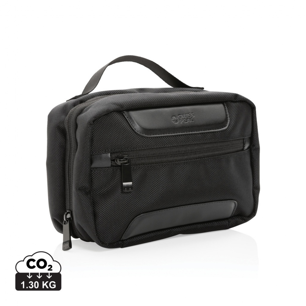 Logotrade promotional gift image of: Swiss Peak AWARE™ RPET Voyager toiletry bag