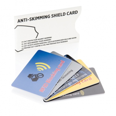 Logotrade business gift image of: Anti-skimming RFID shield card with active jamming chip
