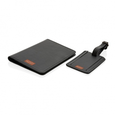 Logo trade corporate gift photo of: Swiss Peak GRS recycled PU travel gift set