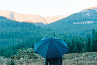Logotrade advertising product image of: Swiss Peak Aware™ Ultra-light manual 25” Alu umbrella