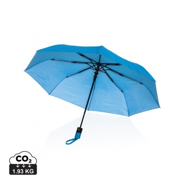 Logo trade promotional merchandise photo of: 21" Impact AWARE™ 190T mini auto open umbrella