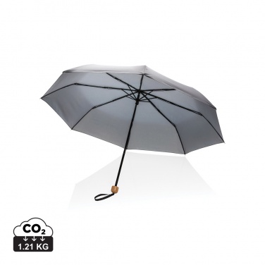 Logo trade promotional product photo of: 20.5" Impact AWARE™ RPET 190T Pongee bamboo mini umbrella