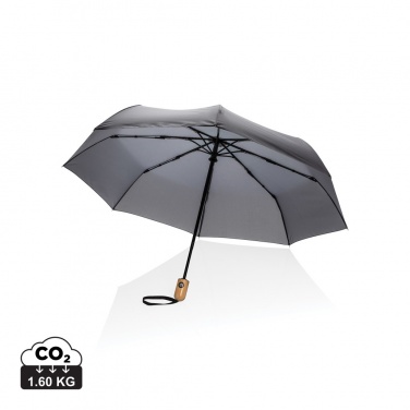 Logotrade promotional gifts photo of: 21" Impact AWARE™ RPET 190T bamboo auto open/close umbrella