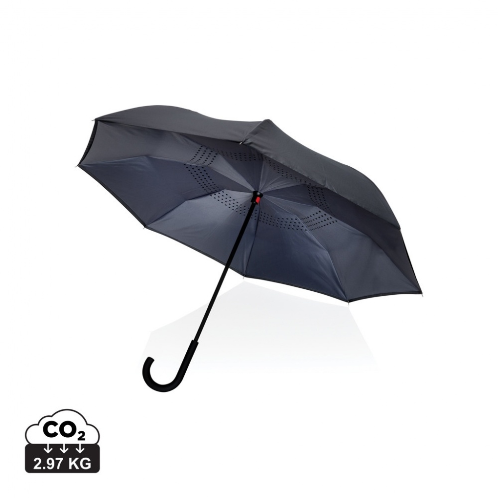 Logotrade promotional item picture of: 23" Impact AWARE™ RPET 190T reversible umbrella