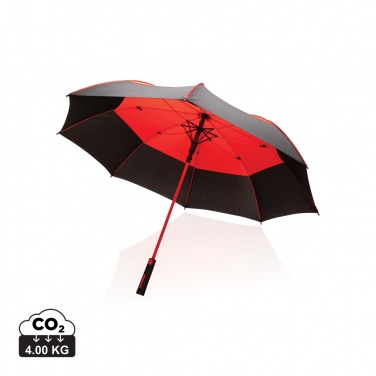 Logo trade promotional giveaways image of: 27" Impact AWARE™ RPET 190T auto open stormproof umbrella
