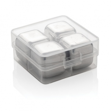 Logotrade advertising product image of: Re-usable stainless steel ice cubes 4pc