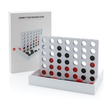 Logo trade corporate gifts picture of: Connect four wooden game