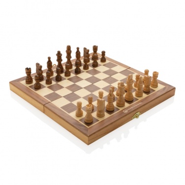 Logotrade promotional item image of: Luxury wooden foldable chess set