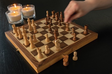 Logotrade advertising products photo of: Luxury wooden foldable chess set
