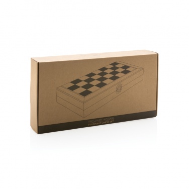 Logo trade promotional product photo of: Luxury wooden foldable chess set