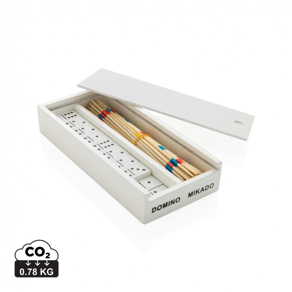 Logo trade corporate gift photo of: Deluxe mikado/domino in wooden box