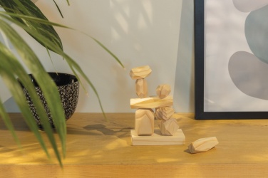 Logo trade promotional gift photo of: Ukiyo Crios wooden balancing rocks in pouch