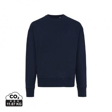 Logo trade business gift photo of: Iqoniq Kruger relaxed recycled cotton crew neck