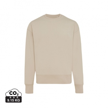 Logo trade corporate gift photo of: Iqoniq Kruger relaxed recycled cotton crew neck