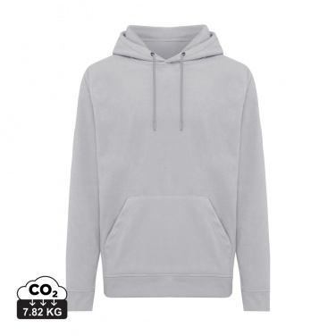 Logo trade promotional merchandise photo of: Iqoniq Trivor recycled polyester microfleece hoodie