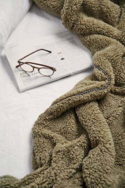 Logo trade promotional merchandise photo of: VINGA Maine GRS recycled double pile blanket