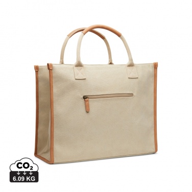 Logo trade business gifts image of: VINGA Bosler RCS recycled canvas office tote