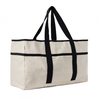 Logotrade promotional gift picture of: VINGA Volonne AWARE™ recycled canvas beach bag