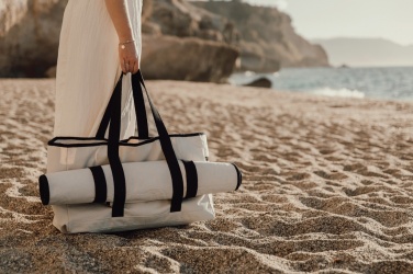 Logo trade promotional merchandise picture of: VINGA Volonne AWARE™ recycled canvas beach bag