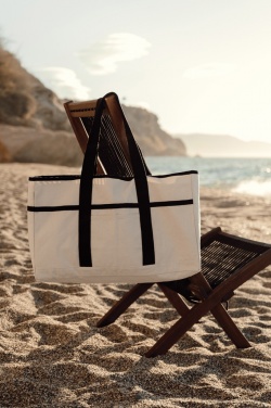 Logo trade promotional gifts image of: VINGA Volonne AWARE™ recycled canvas beach bag