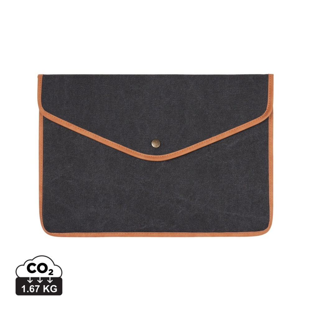 Logotrade promotional giveaway image of: VINGA Bosler GRS recycled canvas 14" laptop sleeve