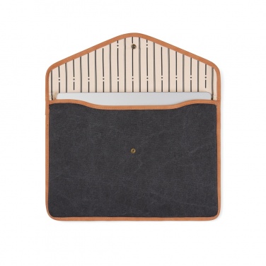 Logo trade promotional gifts picture of: VINGA Bosler GRS recycled canvas 16" laptop sleeve