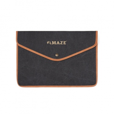 Logo trade promotional merchandise picture of: VINGA Bosler GRS recycled canvas 16" laptop sleeve