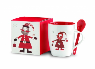 Logo trade promotional item photo of: Mug with spoon 250ml