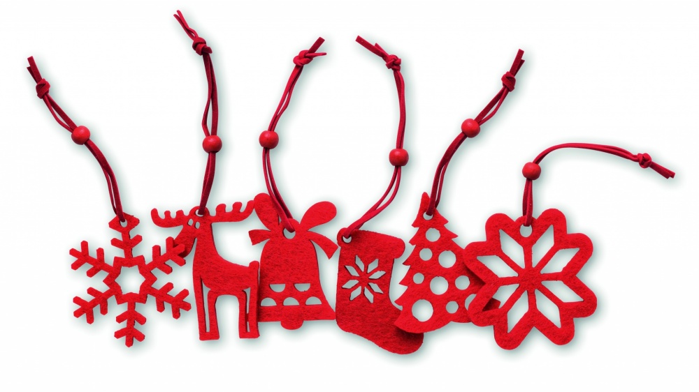 Logotrade promotional gifts photo of: Set of 6 felt tree hangers