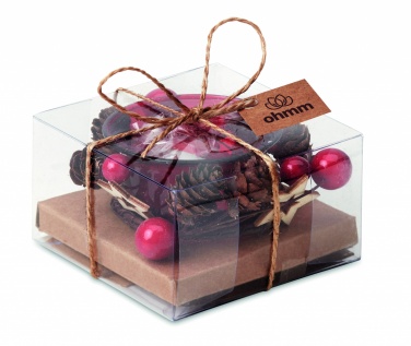 Logo trade business gift photo of: Christmas candle holder