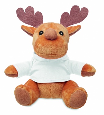 Logo trade promotional item photo of: Plush reindeer with hoodie