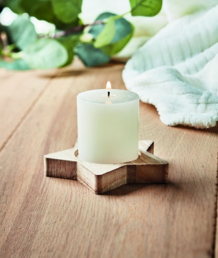 Logotrade promotional merchandise photo of: Candle on star wooden base