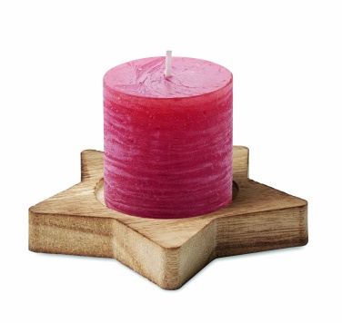 Logo trade advertising product photo of: Candle on star wooden base