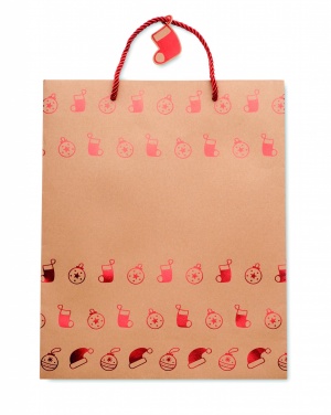 Logo trade promotional giveaways image of: Gift paper bag with pattern