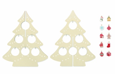 Logo trade promotional giveaway photo of: Wooden Xmas tree decoration