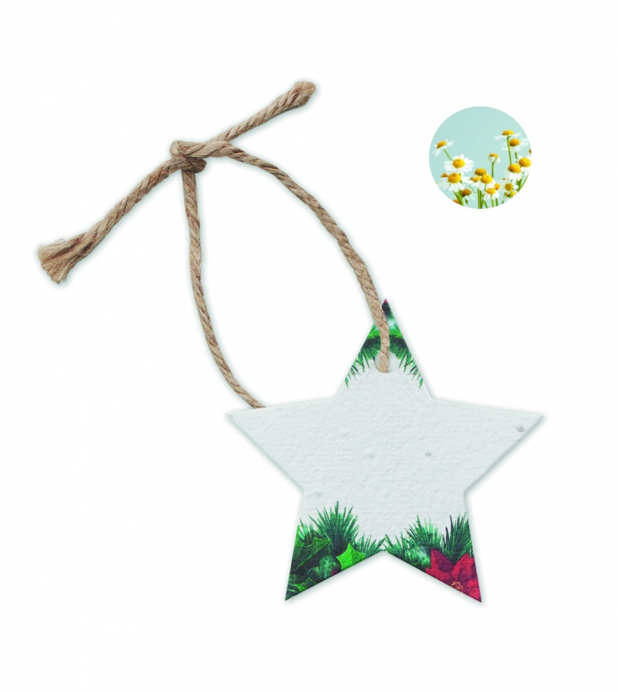 Logo trade promotional gifts picture of: Seed paper Xmas ornament