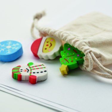 Logotrade corporate gifts photo of: Set of 4 Christmas erasers