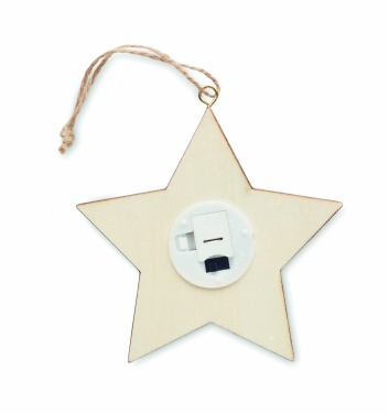 Logotrade promotional item picture of: MDF star with light