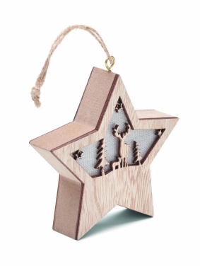 Logotrade business gifts photo of: MDF star with light