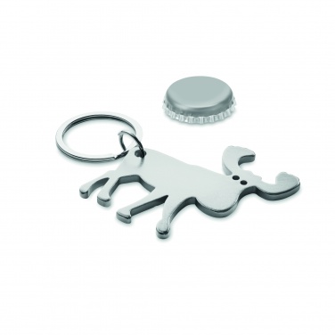 Logo trade promotional giveaways image of: Recycled aluminium key ring Pori