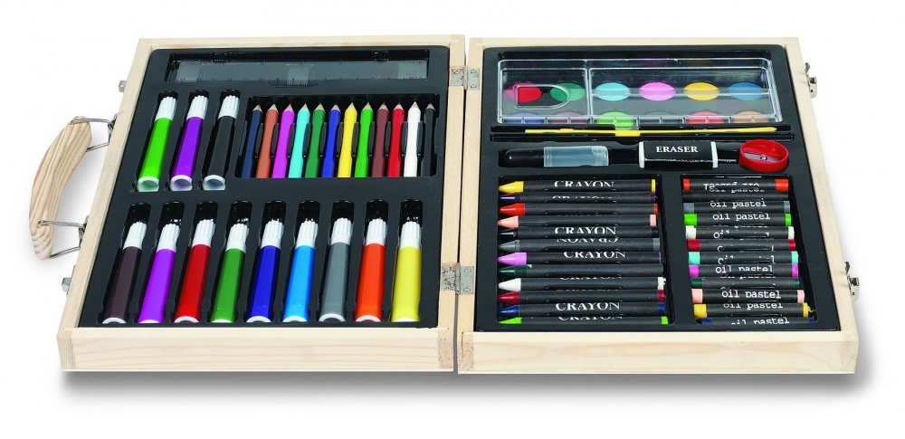 Logotrade promotional merchandise photo of: Artist's set in wooden box